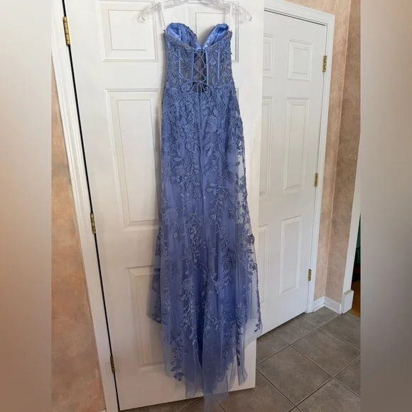 Sherri Hill Periwinkle Blue Prom Dress - Picture 2 of 4